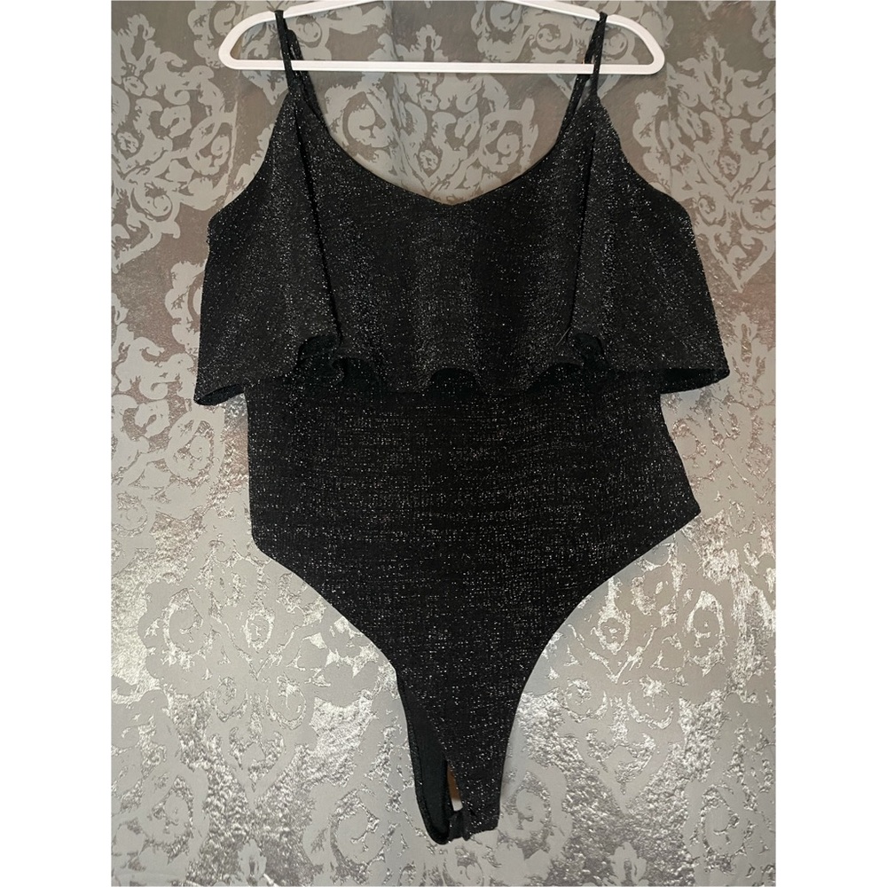 Forever 21 - Black Shimmery Metallic Bodysuit